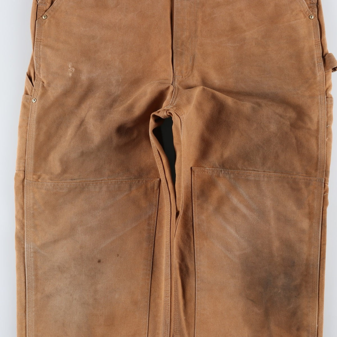 Carhartt Double Knee Duck Overalls, Made in USA, Men's, W37 equivalent cotton Beige type Vintage Second Hand