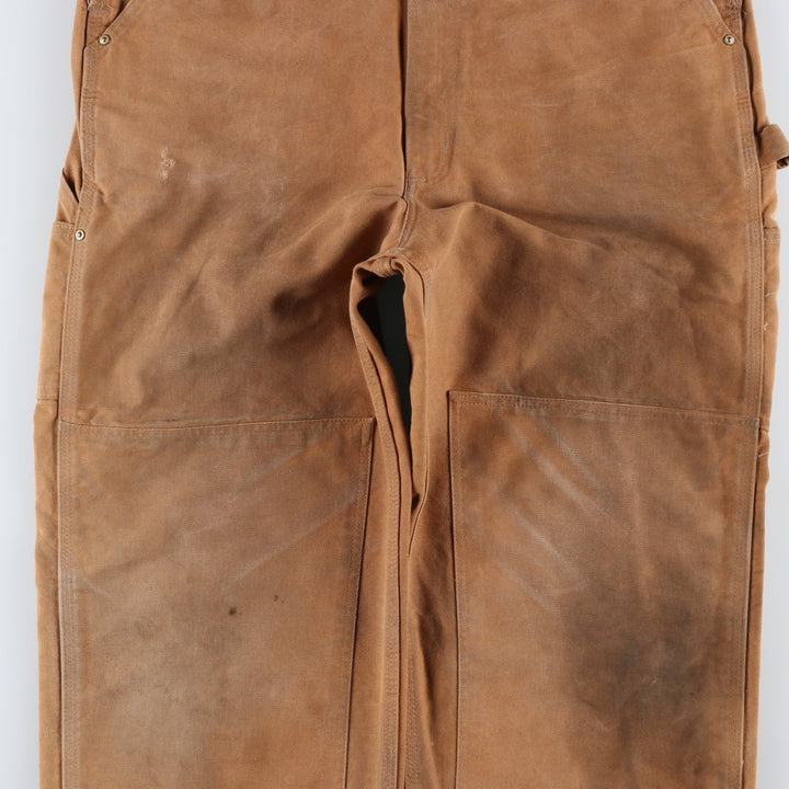 Carhartt Double Knee Duck Overalls, Made in USA, Men's, W37 equivalent cotton Beige type Vintage Second Hand