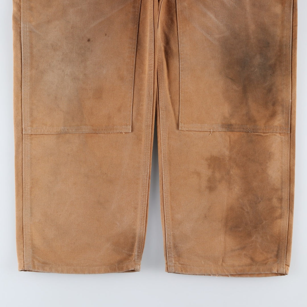 Carhartt Double Knee Duck Overalls, Made in USA, Men's, W37 equivalent cotton Beige type Vintage Second Hand