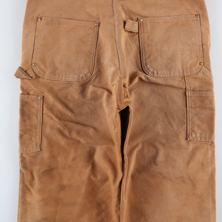 Carhartt Double Knee Duck Overalls, Made in USA, Men's, W37 equivalent cotton Beige type Vintage Second Hand