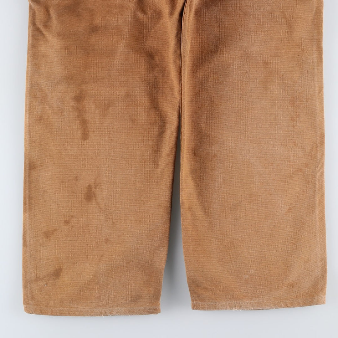 Carhartt Double Knee Duck Overalls, Made in USA, Men's, W37 equivalent cotton Beige type Vintage Second Hand