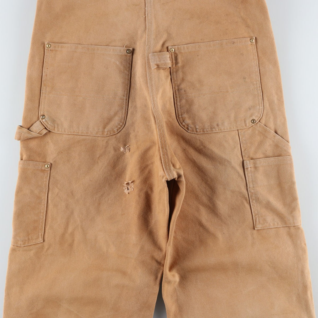 Carhartt Double Knee Duck Overalls for Men (W34 equivalent) cotton Beige type Vintage Second Hand