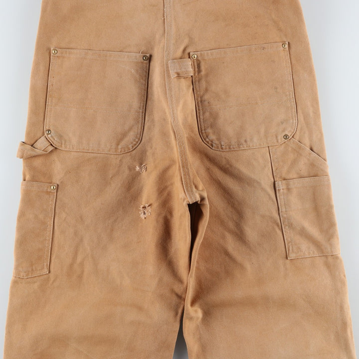 Carhartt Double Knee Duck Overalls for Men (W34 equivalent) cotton Beige type Vintage Second Hand