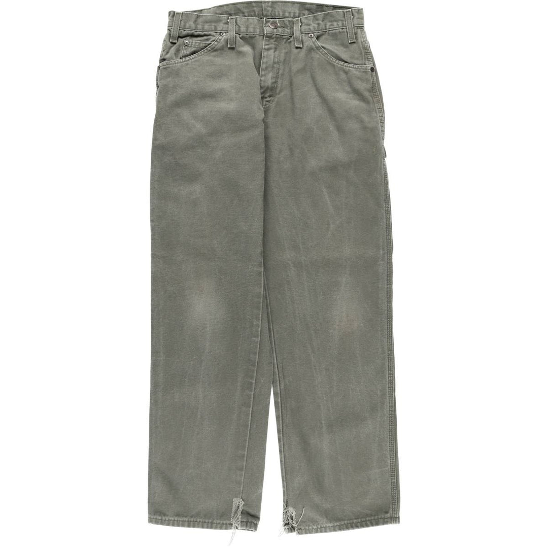 Dickies Relaxed Fit Duck Painter Pants Men's W32 equivalent cotton Khaki type sage green Vintage Second Hand