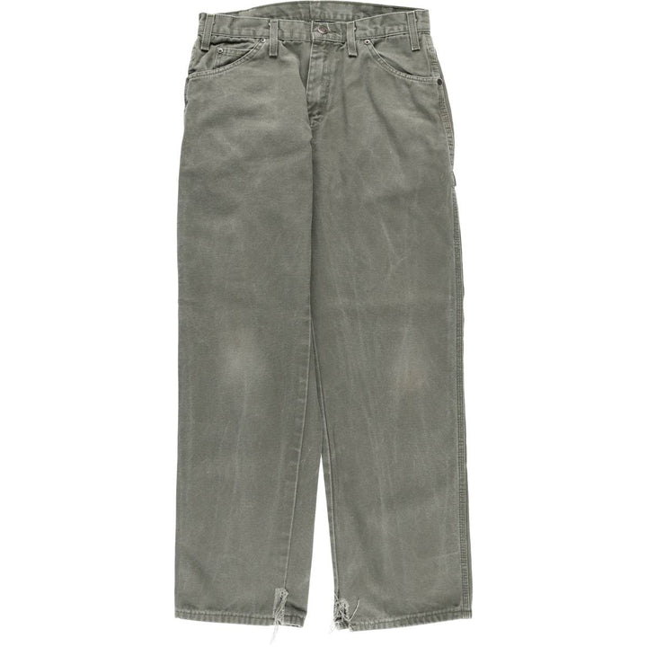 Dickies Relaxed Fit Duck Painter Pants Men's W32 equivalent cotton Khaki type sage green Vintage Second Hand