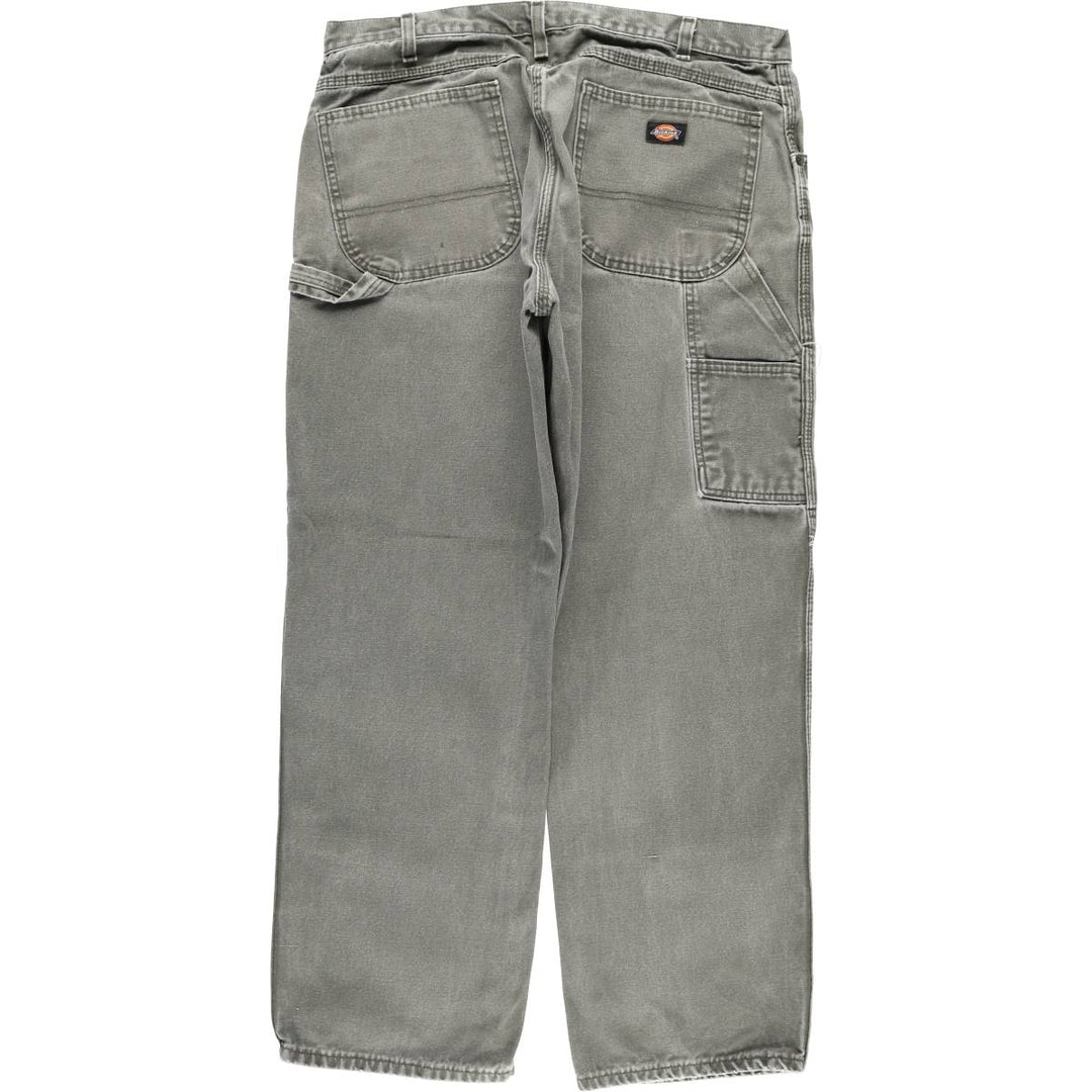 Dickies Relaxed Fit Duck Painter Pants, Men's, W35 equivalent cotton Khaki type sage green Vintage Second Hand