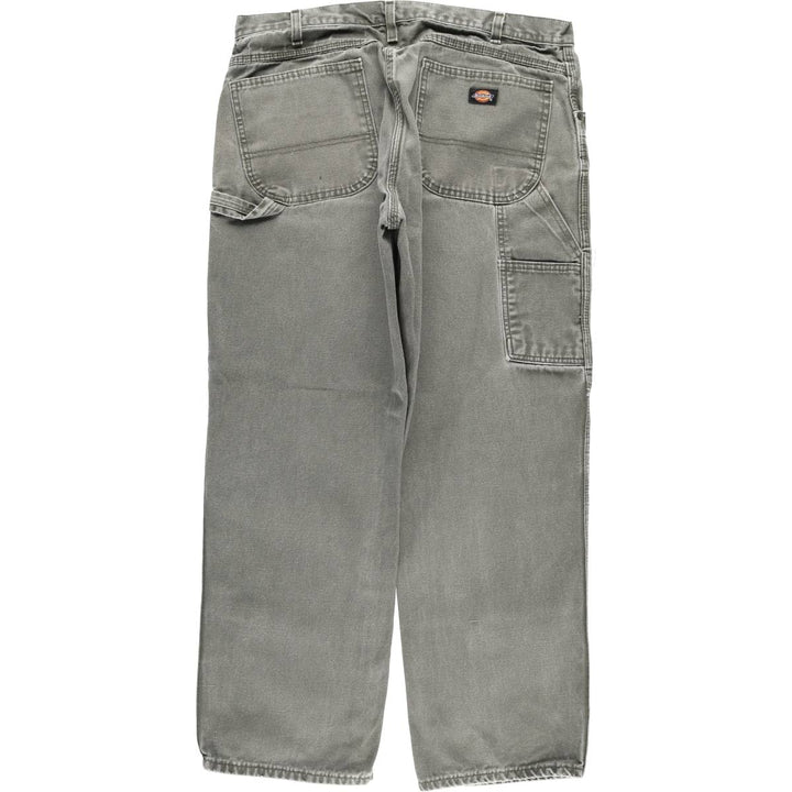 Dickies Relaxed Fit Duck Painter Pants, Men's, W35 equivalent cotton Khaki type sage green Vintage Second Hand