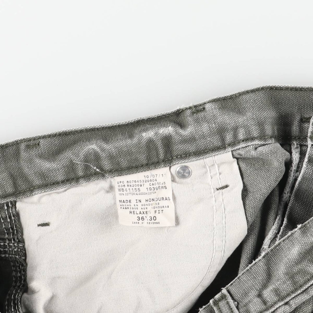 Dickies Relaxed Fit Duck Painter Pants, Men's, W35 equivalent cotton Khaki type sage green Vintage Second Hand