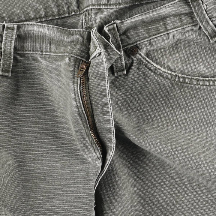 Dickies Relaxed Fit Duck Painter Pants, Men's, W35 equivalent cotton Khaki type sage green Vintage Second Hand