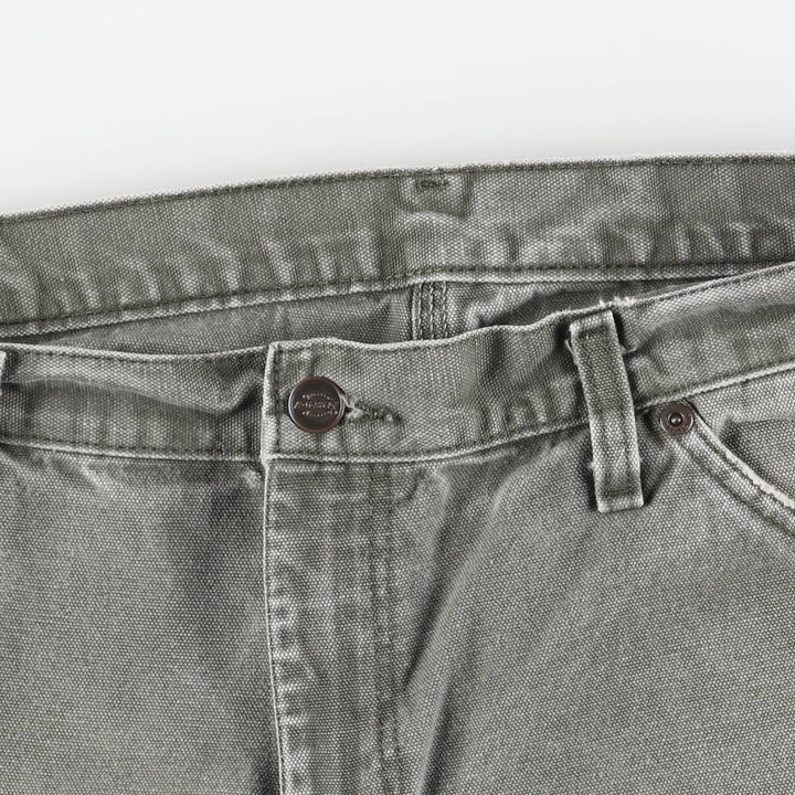 Dickies Relaxed Fit Duck Painter Pants, Men's, W35 equivalent cotton Khaki type sage green Vintage Second Hand