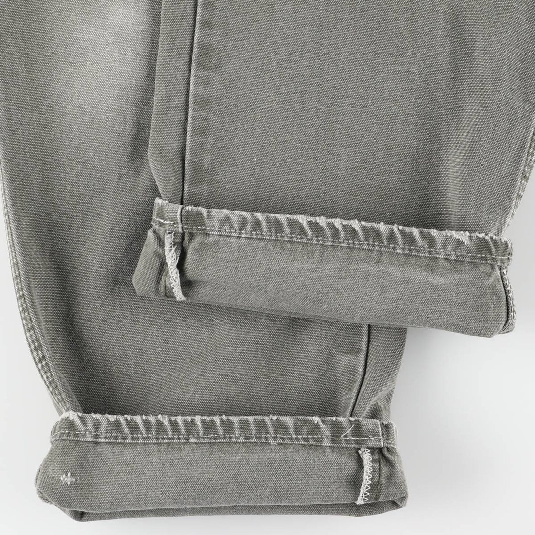 Dickies Relaxed Fit Duck Painter Pants, Men's, W35 equivalent cotton Khaki type sage green Vintage Second Hand