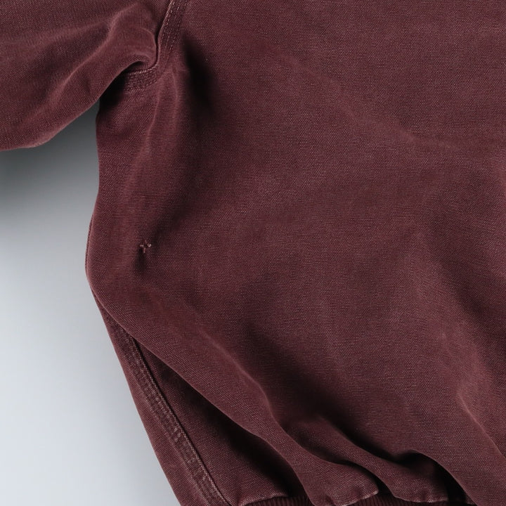 90'S Carhartt Active Jacket, Padded Duck Full-Zip Hoodie, Made in USA, Men's XL, Vintage cotton burgundy type Vintage Second Hand