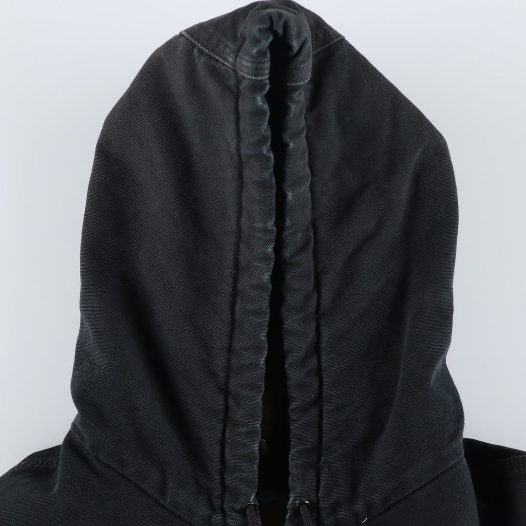 2000'S Carhartt Active Jacket, Padded Duck Full Zip Hoodie, Men's Size XL cotton black type Vintage Second Hand