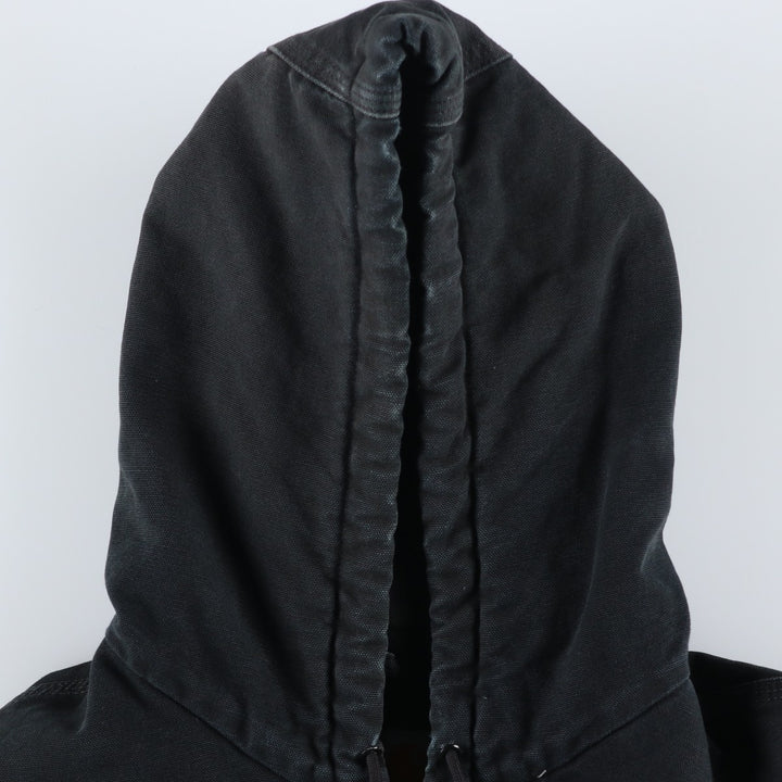 2000'S Carhartt Active Jacket, Padded Duck Full Zip Hoodie, Men's Size XL cotton black type Vintage Second Hand