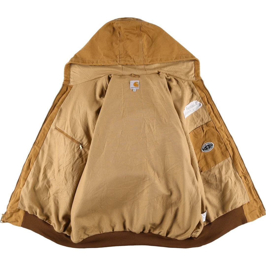 Carhartt Active Jacket Duck Full Zip Parka Made in USA Men's XXL cotton ocher yellow type Vintage Second Hand