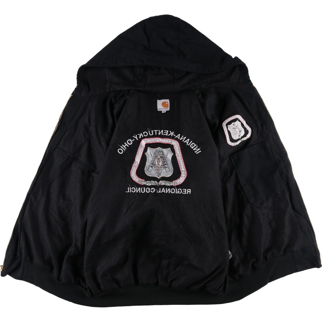 Carhartt Active Jacket Duck Full Zip Parka Made in USA Men's XXL cotton black type Vintage Second Hand