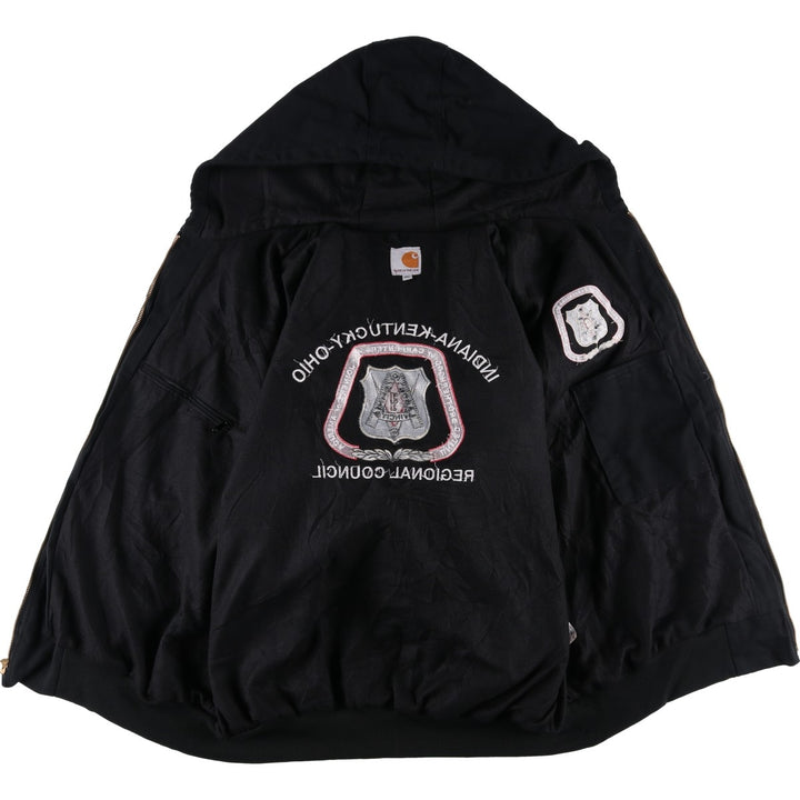 Carhartt Active Jacket Duck Full Zip Parka Made in USA Men's XXL cotton black type Vintage Second Hand