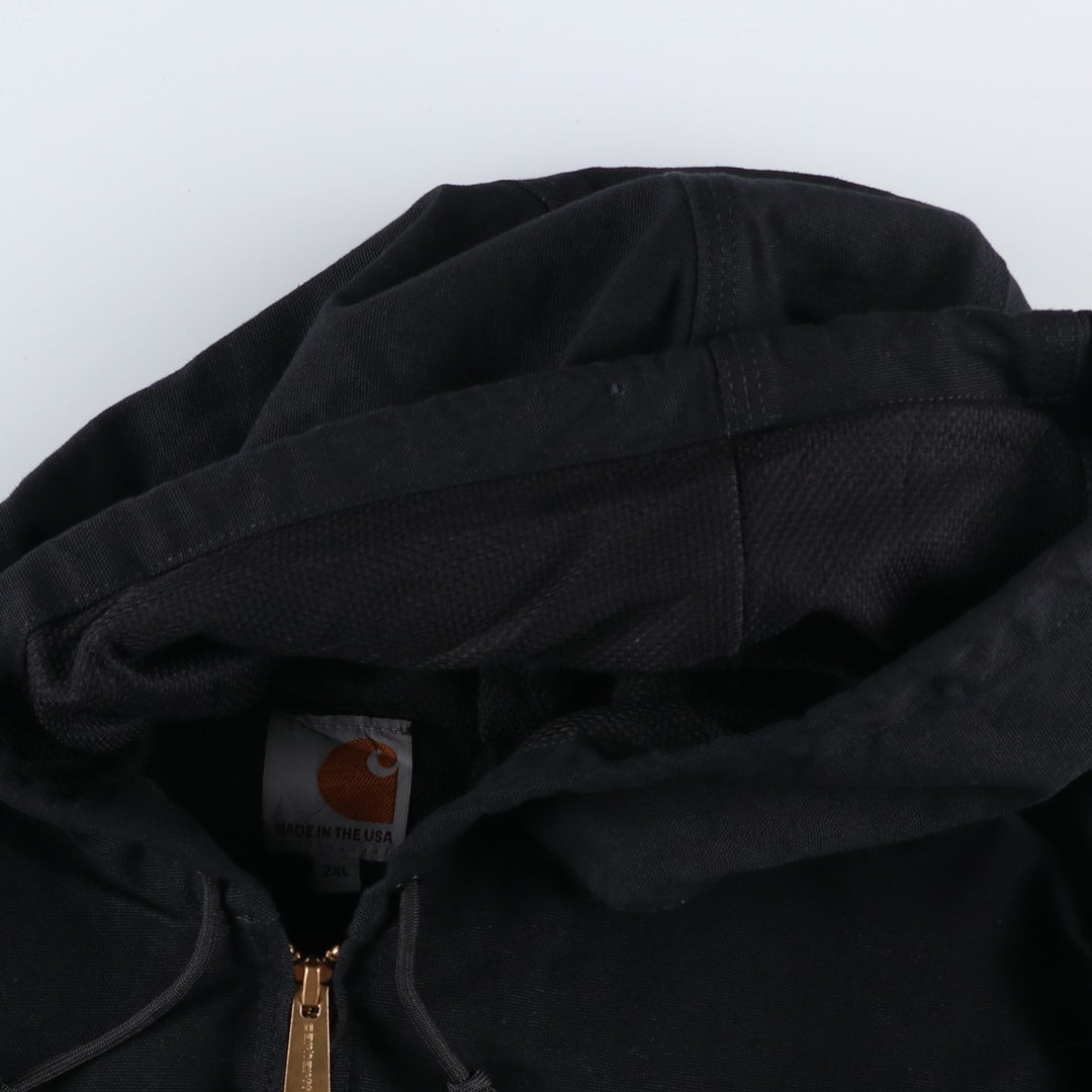 Carhartt Active Jacket Duck Full Zip Parka Made in USA Men's XXL cotton black type Vintage Second Hand