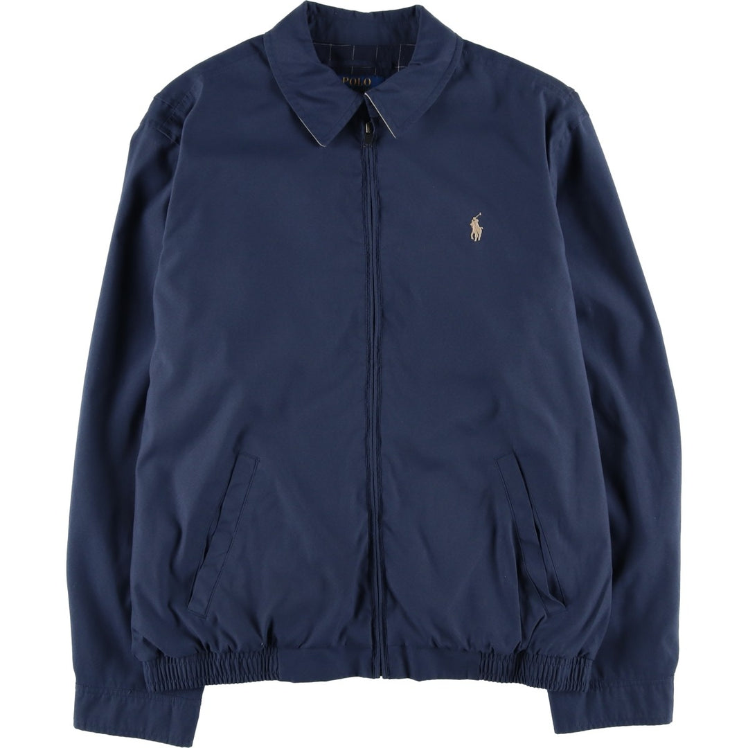 Ralph Lauren POLO RALPH LAUREN Swing Top Sports Jacket Men's L size polyester navy blue type Vintage Second Hand