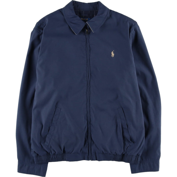 Ralph Lauren POLO RALPH LAUREN Swing Top Sports Jacket Men's L size polyester navy blue type Vintage Second Hand