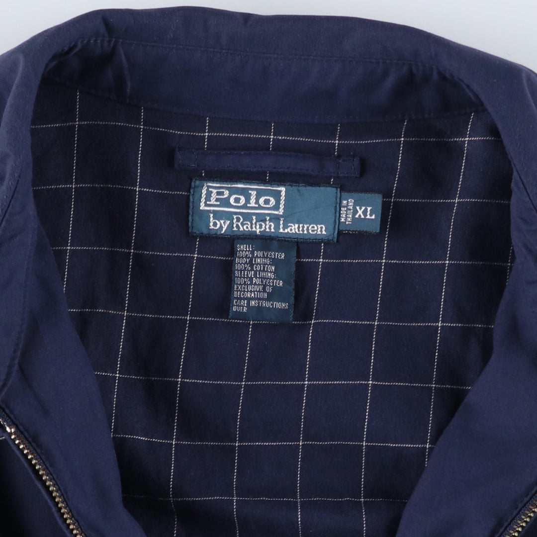 Ralph Lauren POLO by Ralph Lauren Swing Top Sports Jacket Men's XL polyester navy blue type Vintage Second Hand