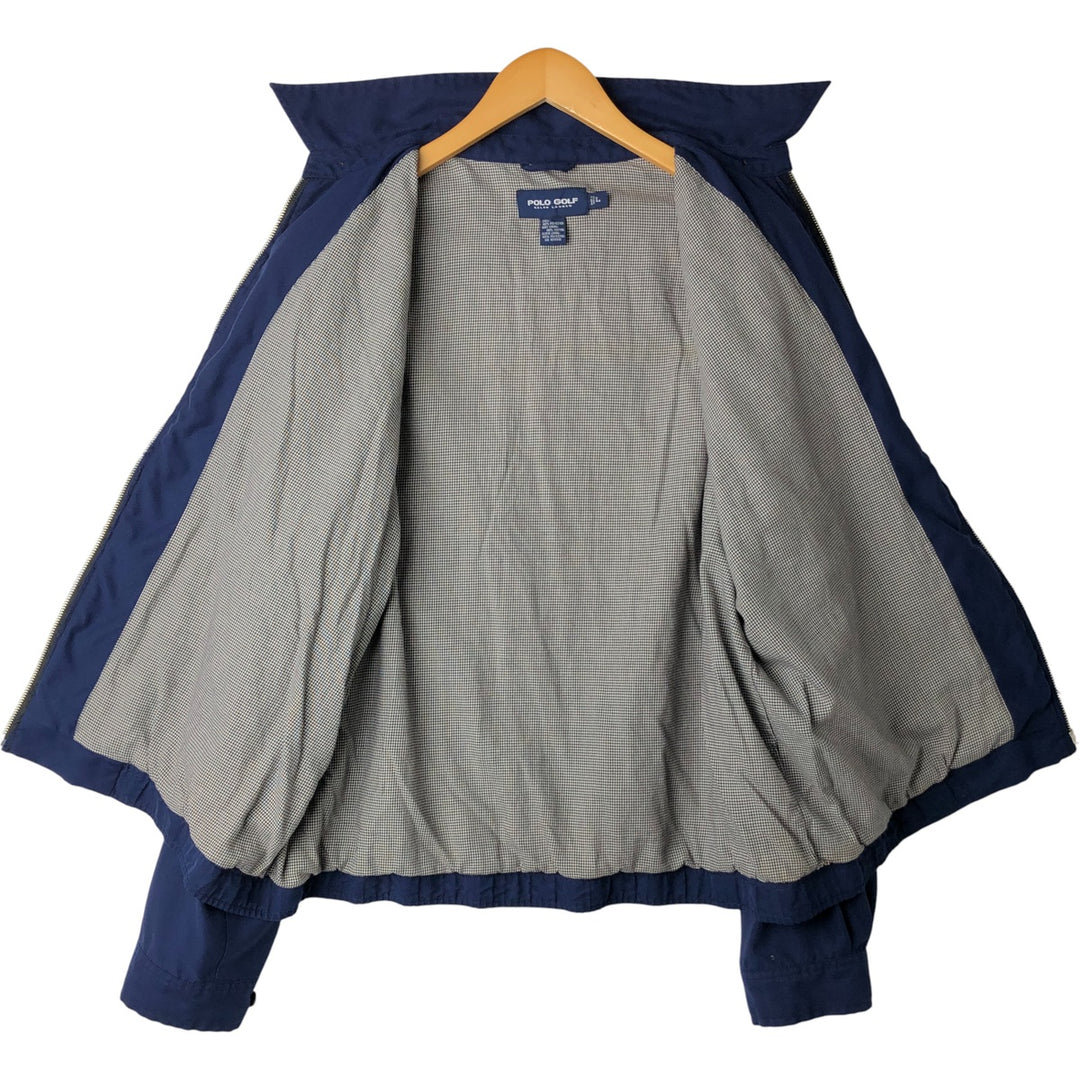 Ralph Lauren POLO GOLF Swing Top Sports Jacket Men's Size L polyester Navy blue Vintage Second Hand