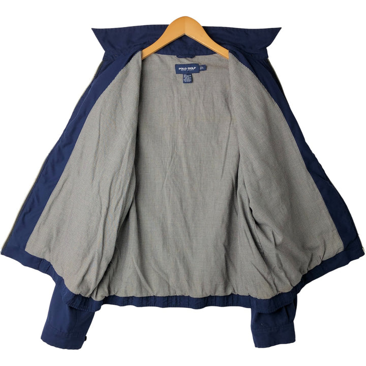 Ralph Lauren POLO GOLF Swing Top Sports Jacket Men's Size L polyester Navy blue Vintage Second Hand