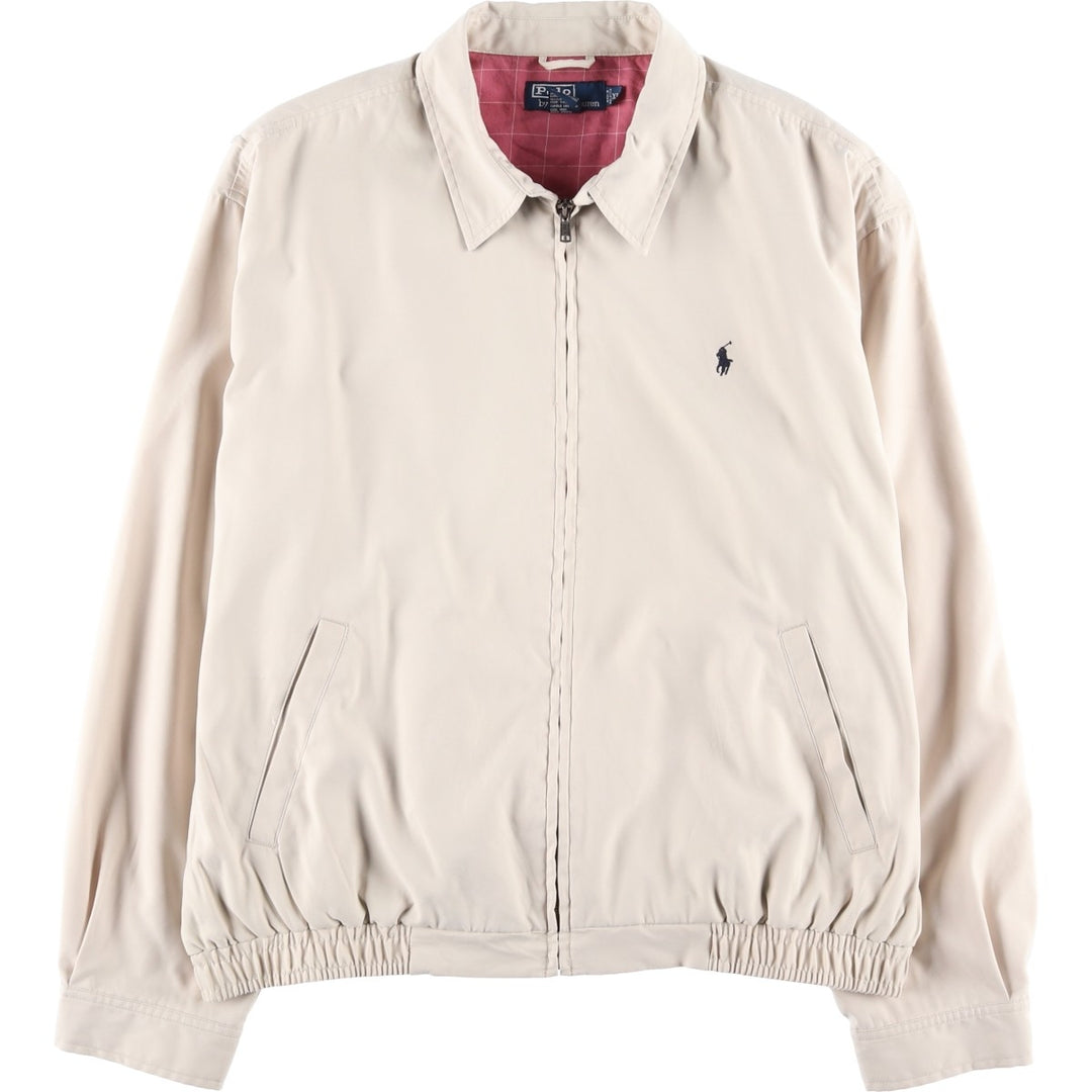 Ralph Lauren POLO by Ralph Lauren Swing Top Sports Jacket Men's XL polyester pale white type Vintage Second Hand