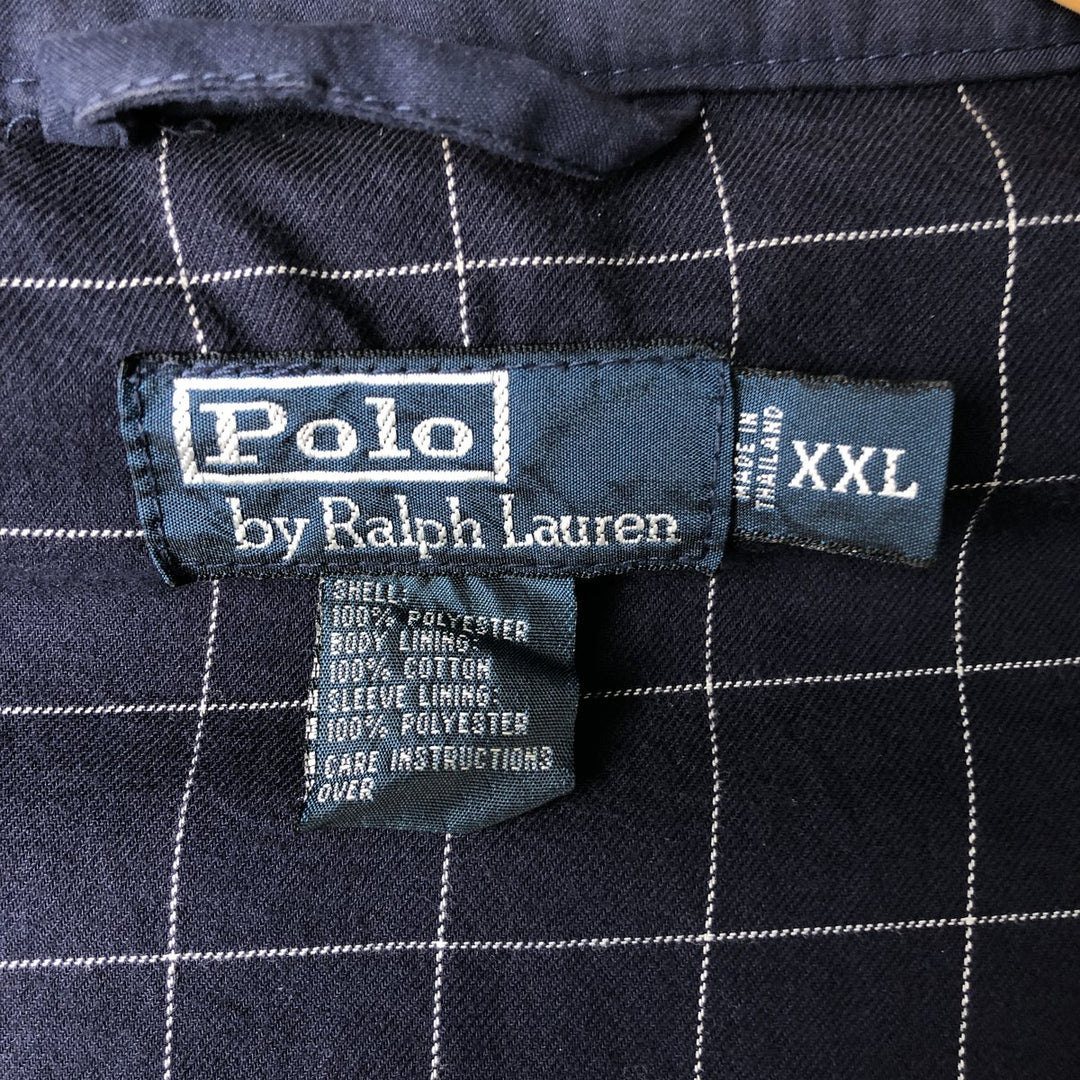 Ralph Lauren POLO by Ralph Lauren Swing Top Sports Jacket Men's XXL polyester navy blue type Vintage Second Hand