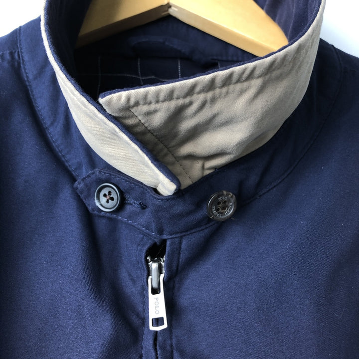 Ralph Lauren POLO by Ralph Lauren Swing Top Sports Jacket Men's XXL polyester navy blue type Vintage Second Hand
