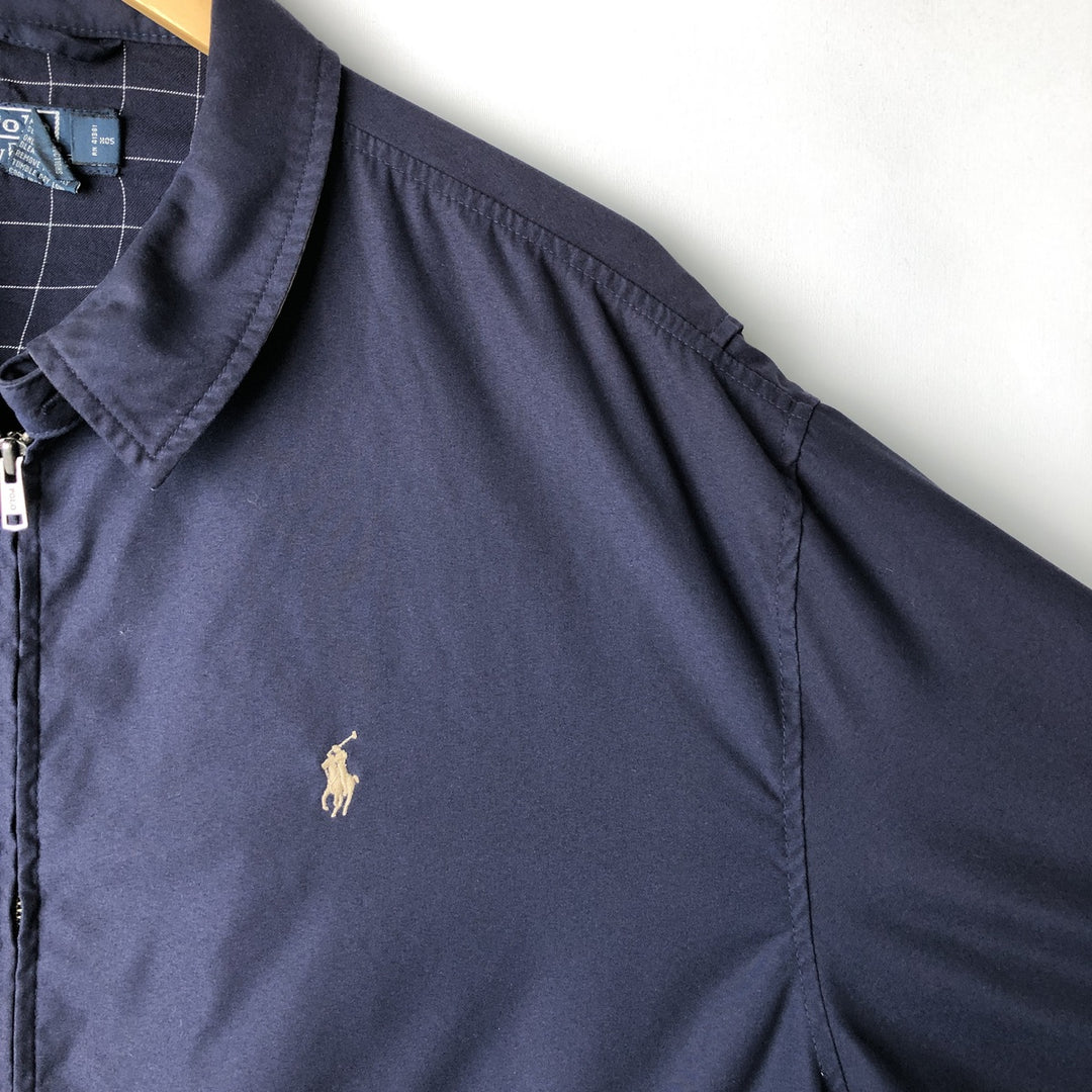 Ralph Lauren POLO by Ralph Lauren Swing Top Sports Jacket Men's XXL polyester navy blue type Vintage Second Hand