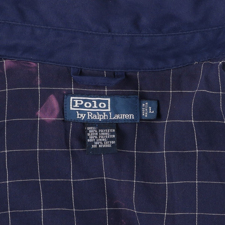 Ralph Lauren POLO by Ralph Lauren Swing Top Sports Jacket Men's L size polyester navy blue type Vintage Second Hand