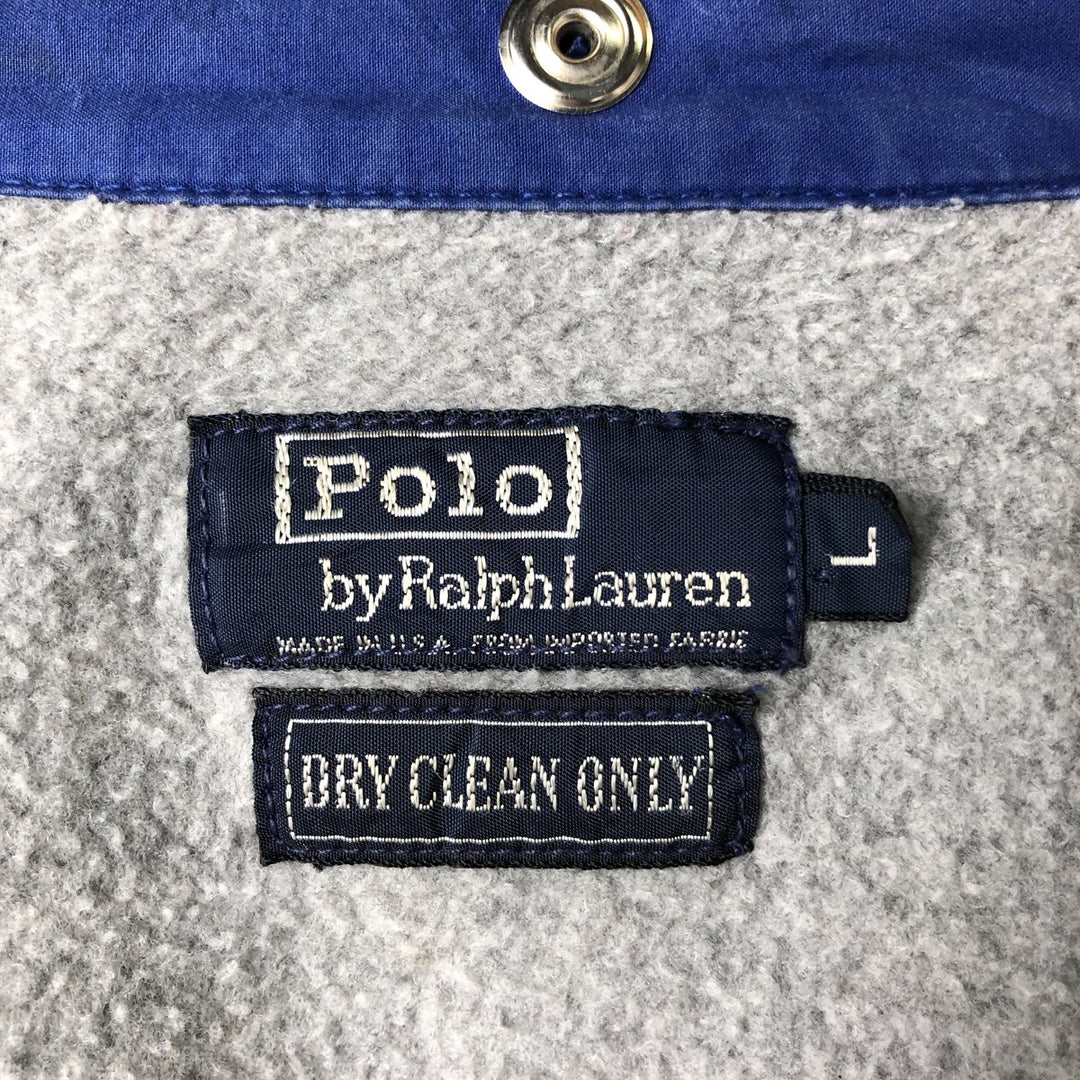 90'S Polo by Ralph Lauren swing top sports jacket, made in the USA, men's size L, vintage unclear blue type Vintage Second Hand