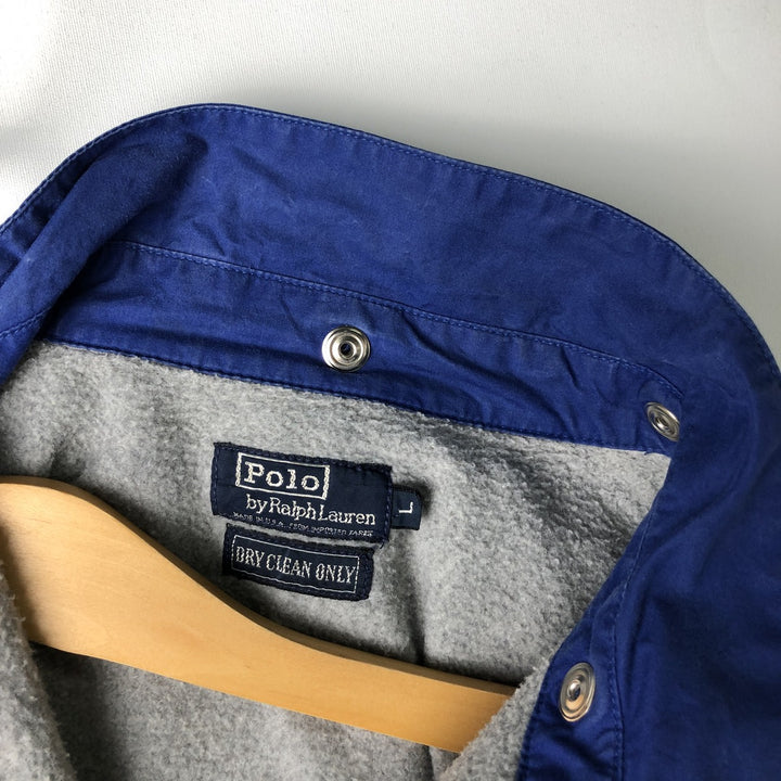 90'S Polo by Ralph Lauren swing top sports jacket, made in the USA, men's size L, vintage unclear blue type Vintage Second Hand