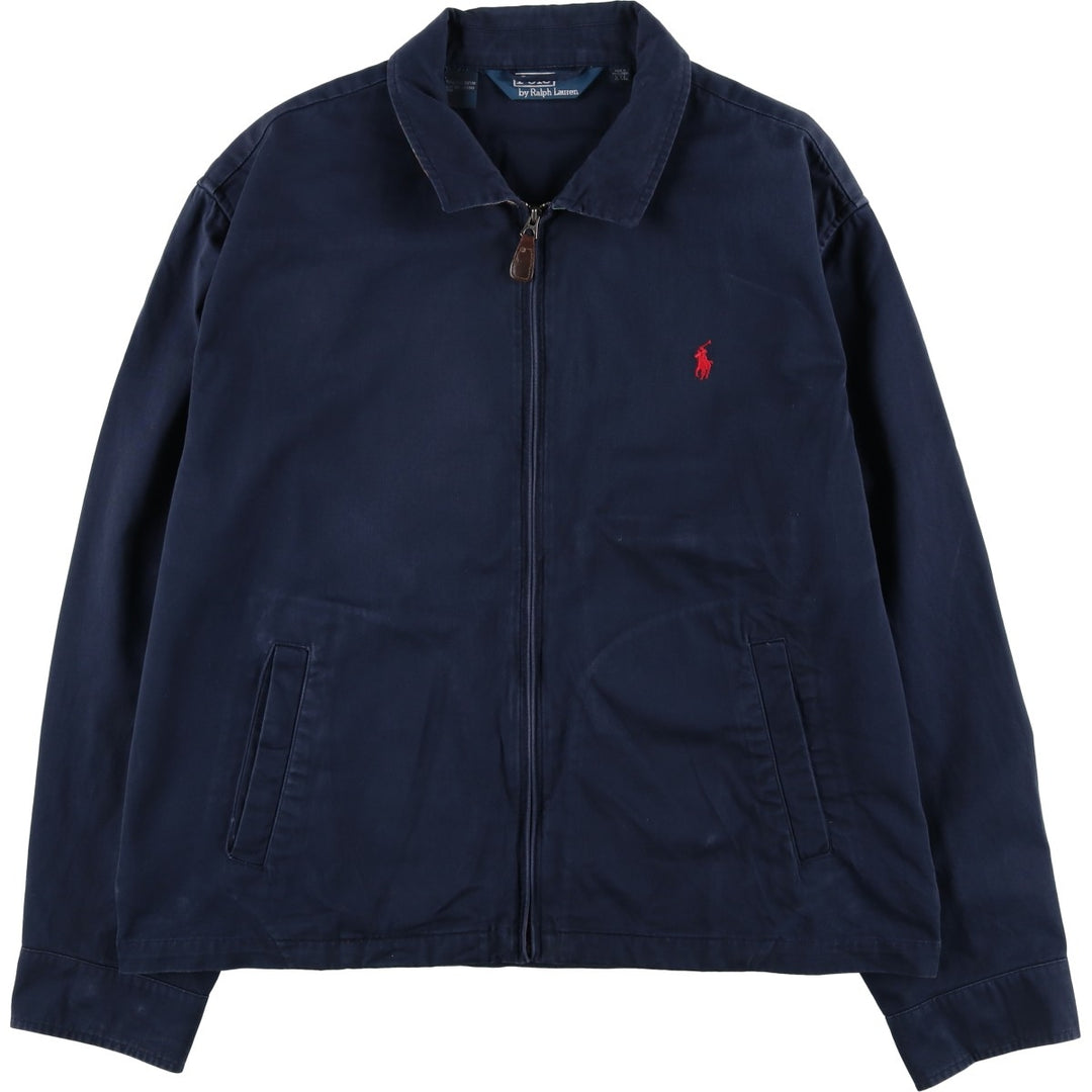 Ralph Lauren POLO by Ralph Lauren Swing Top Sports Jacket Men's XXL cotton navy blue type Vintage Second Hand
