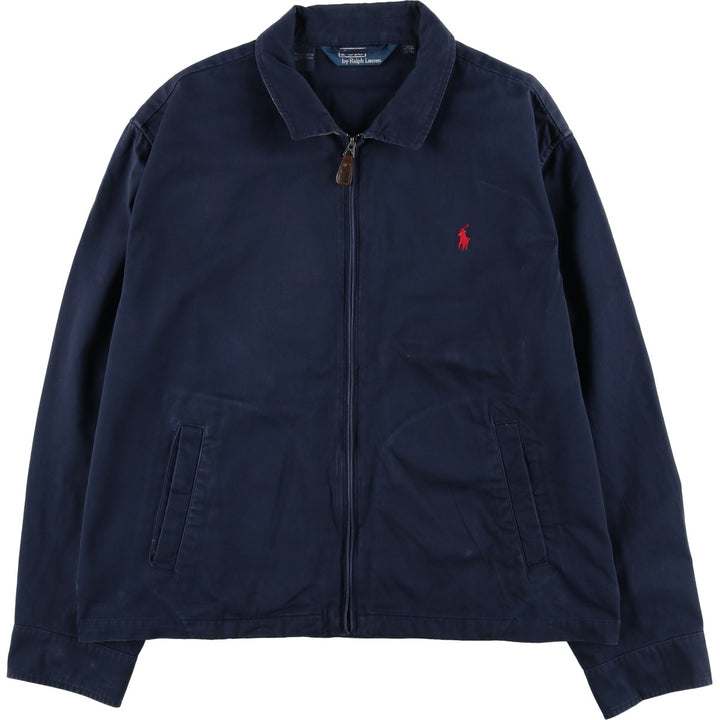 Ralph Lauren POLO by Ralph Lauren Swing Top Sports Jacket Men's XXL cotton navy blue type Vintage Second Hand