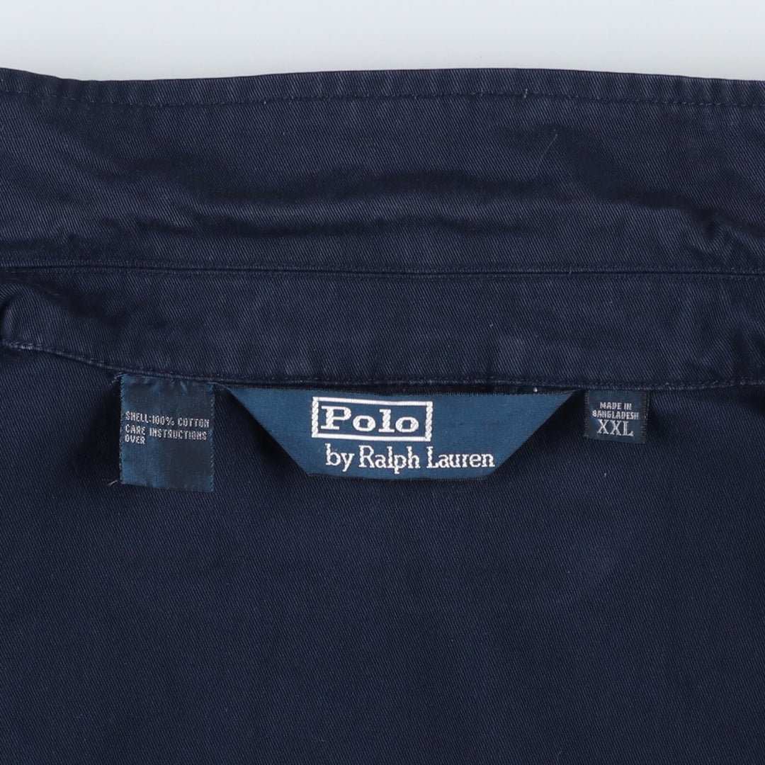 Ralph Lauren POLO by Ralph Lauren Swing Top Sports Jacket Men's XXL cotton navy blue type Vintage Second Hand