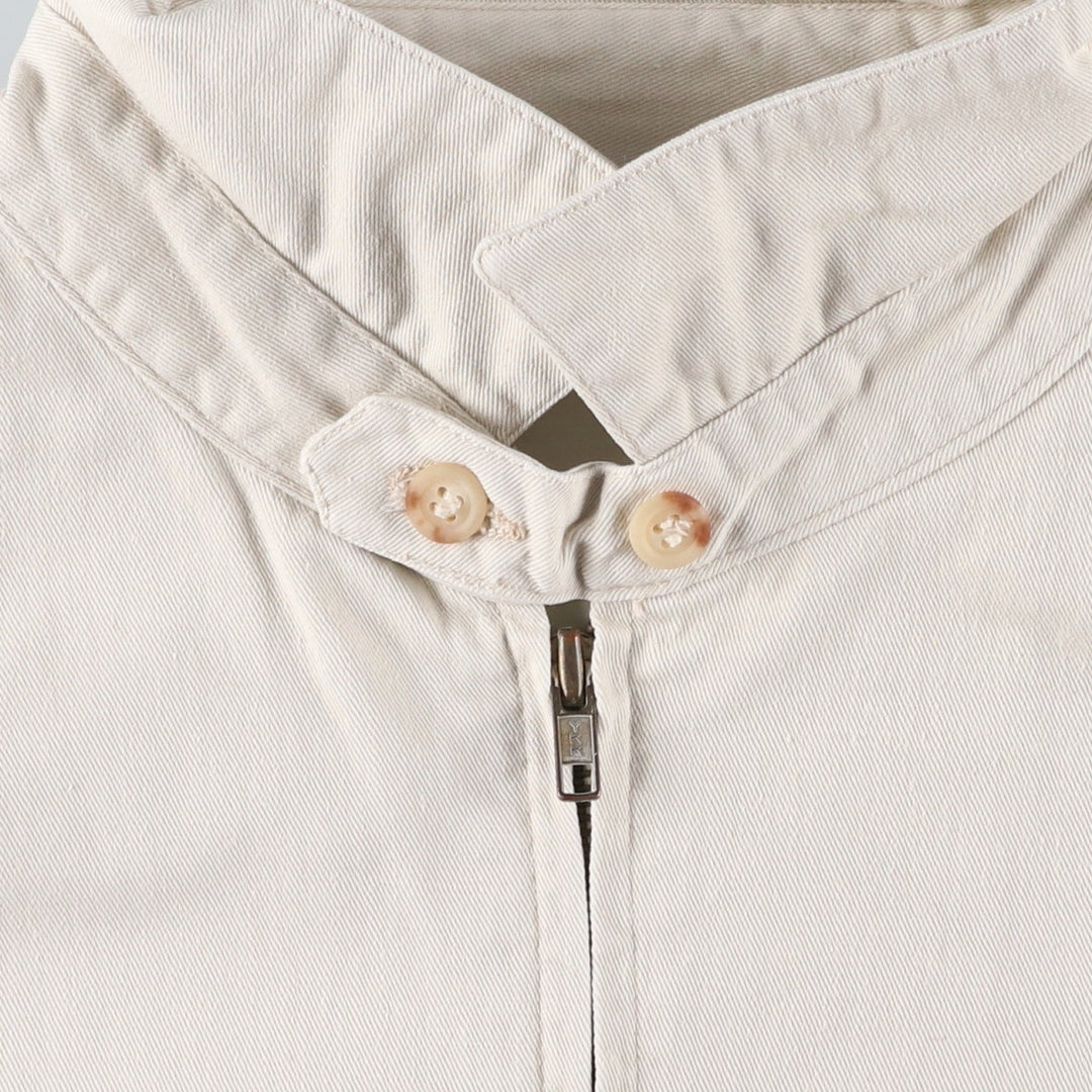 90'S Ralph Lauren POLO by Ralph Lauren Swing Top Sports Jacket Made in USA Men's L size cotton unbleached Vintage Second Hand