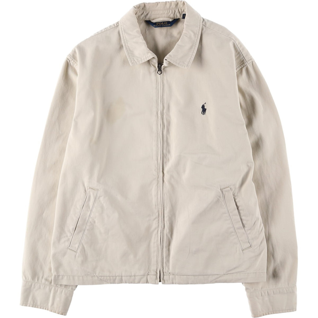Ralph Lauren POLO RALPH LAUREN Swing Top Sports Jacket Men's L size cotton unbleached Vintage Second Hand
