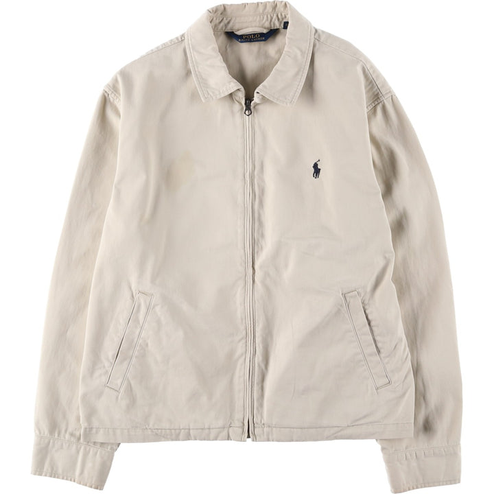 Ralph Lauren POLO RALPH LAUREN Swing Top Sports Jacket Men's L size cotton unbleached Vintage Second Hand