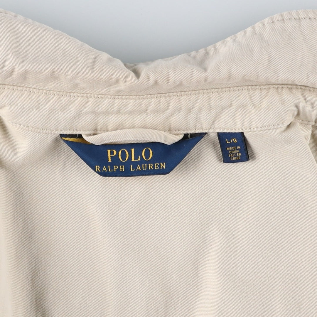 Ralph Lauren POLO RALPH LAUREN Swing Top Sports Jacket Men's L size cotton unbleached Vintage Second Hand