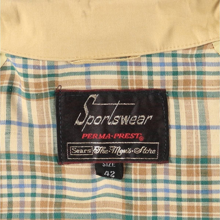 Vintage 1970'S Sears Sportswear Harrington Jacket, Swing Top, Men's Size L unclear yellow type Vintage Second Hand