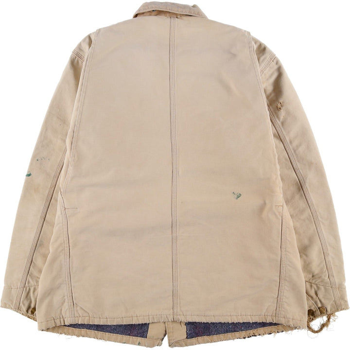 Carhartt Michigan Chore Coat Duck Coverall Men's XL Size unclear Beige type Vintage Second Hand