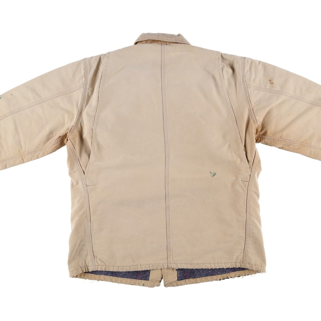 Carhartt Michigan Chore Coat Duck Coverall Men's XL Size unclear Beige type Vintage Second Hand