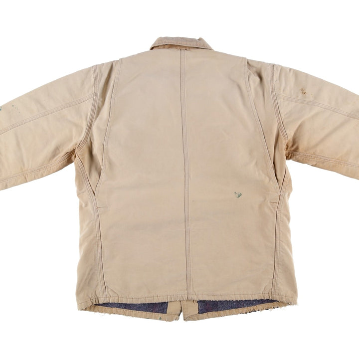 Carhartt Michigan Chore Coat Duck Coverall Men's XL Size unclear Beige type Vintage Second Hand