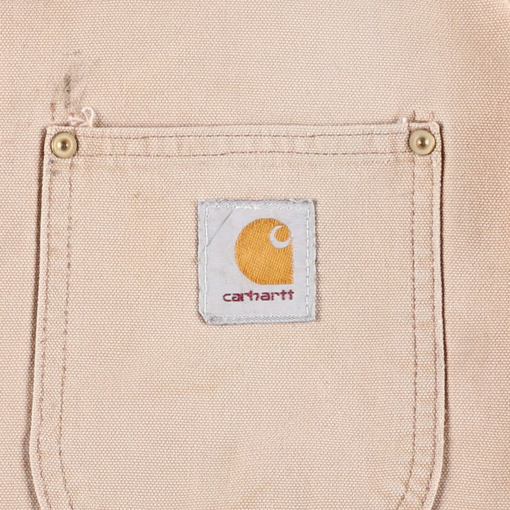 Carhartt Michigan Chore Coat Duck Coverall Men's XL Size unclear Beige type Vintage Second Hand
