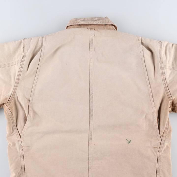 Carhartt Michigan Chore Coat Duck Coverall Men's XL Size unclear Beige type Vintage Second Hand