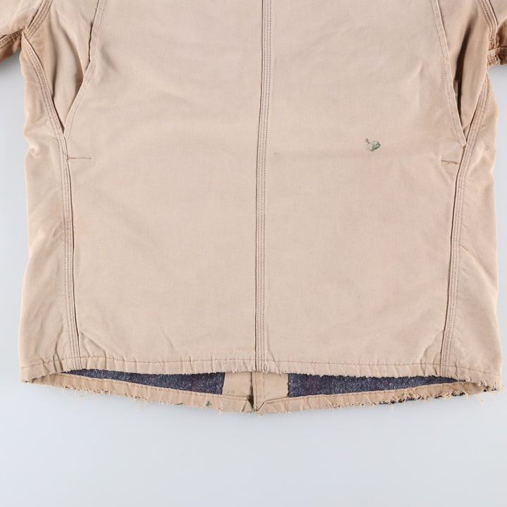 Carhartt Michigan Chore Coat Duck Coverall Men's XL Size unclear Beige type Vintage Second Hand