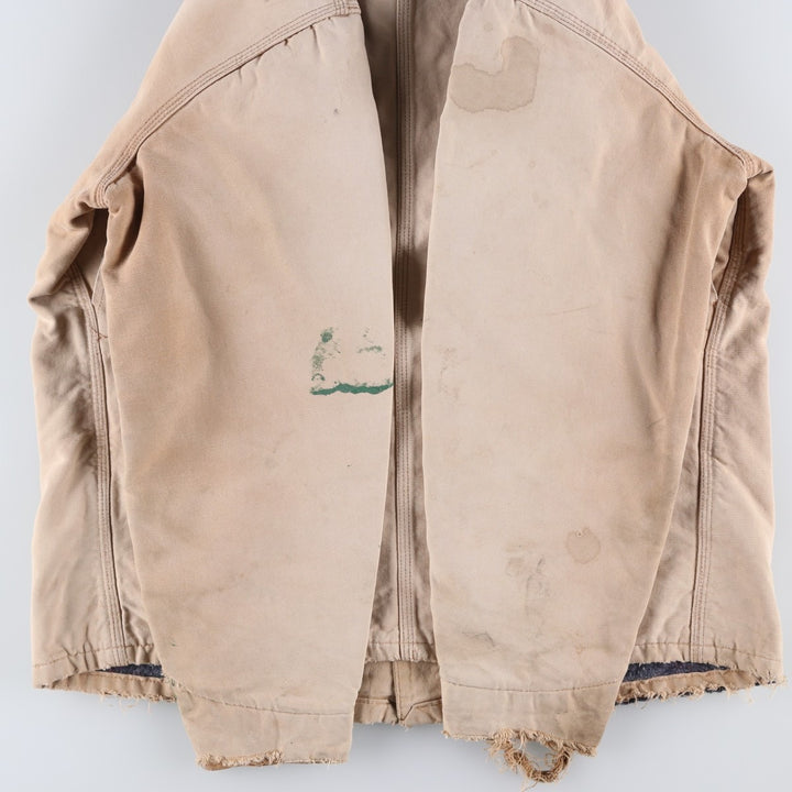 Carhartt Michigan Chore Coat Duck Coverall Men's XL Size unclear Beige type Vintage Second Hand
