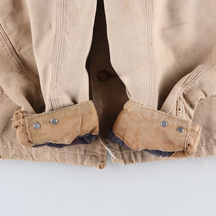 Carhartt Michigan Chore Coat Duck Coverall Men's XL Size unclear Beige type Vintage Second Hand